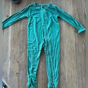 Kyte BABY Zip Up Footie - Emerald